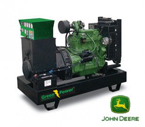 John Deere dieselmotor 40 kVA, 32 kW manuell startpanel