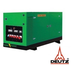 Deutz Elverk 350 kVA 280 kW ljudisolerad/täckt manuell startpanel