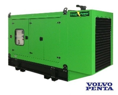 Volvo Elverk 100 kVA 80 kW ljudisolerad/täckt manuell startpanel