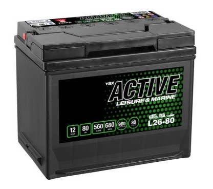 Fritidsbatteri Yuasa 12V 80Ah 540A 350Wh