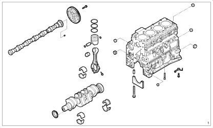 Motor utan kringutrustning
