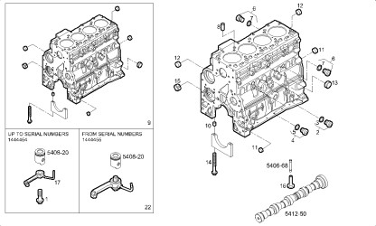 Cylinder blockmontering 