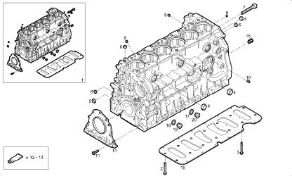 Motorcylinderblocksenhet CURSOR87 TE3F