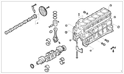 Demonterad motor NEF N67TEVP05